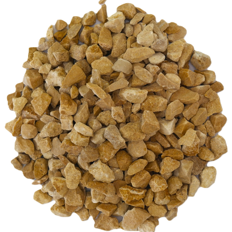 Gravillon Jaune Calcaire 6/10 - Gravier Décoratif Doré Jardin | Livraison Rapide