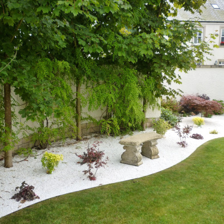 Gravillon Blanc Quartz 6/10 - Gravier Décoratif Brillant Jardin | Livraison Express