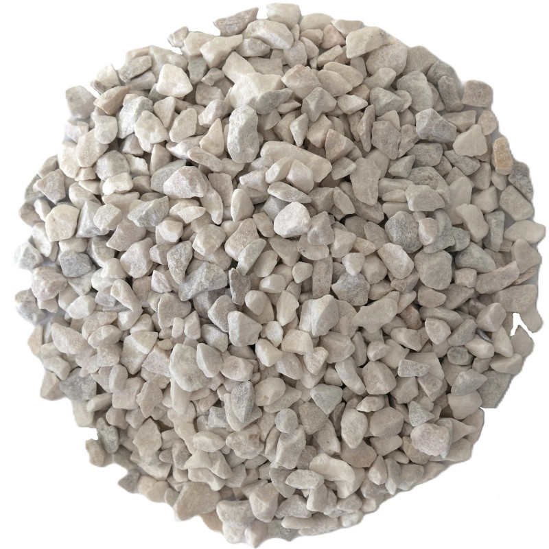 Gravillon Blanc Quartz 6/10 - Gravier Décoratif Brillant Jardin | Livraison Express