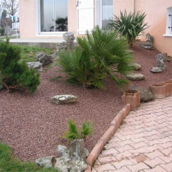 Gravillon Rouge Ghorr 6/14 - Gravier Décoratif Intense Jardin | Stock Disponible