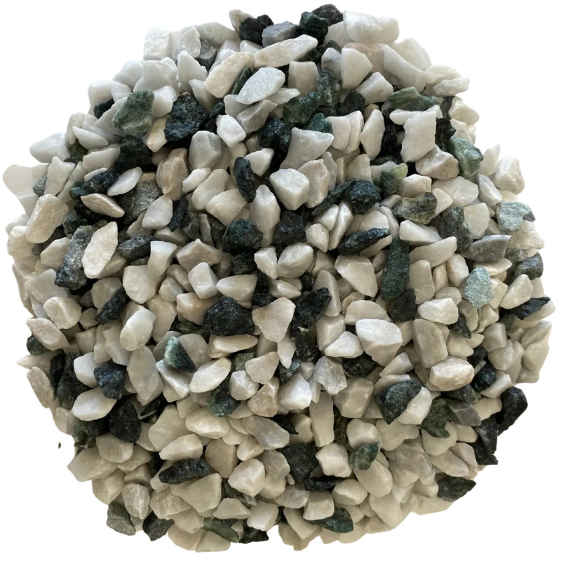 Gravillon Light Marbre 8/12 - Gravier Décoratif Blanc Vert Jardin | Livraison Express