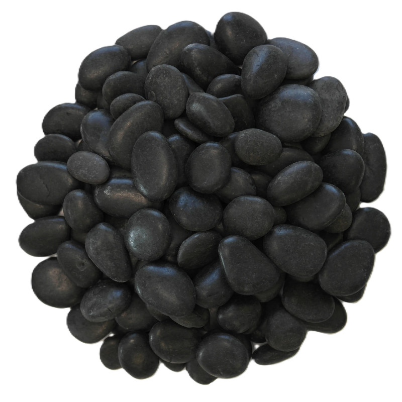 Galet Noir Poli 10/20 Sac 5L - Galet Décoratif Balcon Terrasse | Livraison Rapide