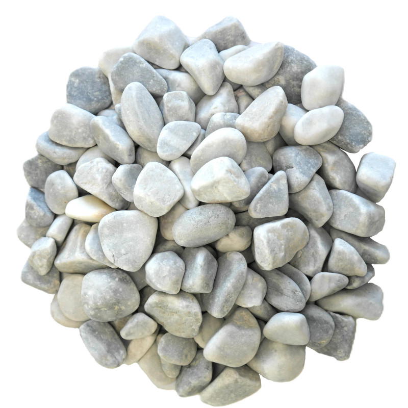 Galet Marbre Ice Blue 15/25 - Galet Décoratif Bleu Blanc Fin Jardin | Livraison Rapide