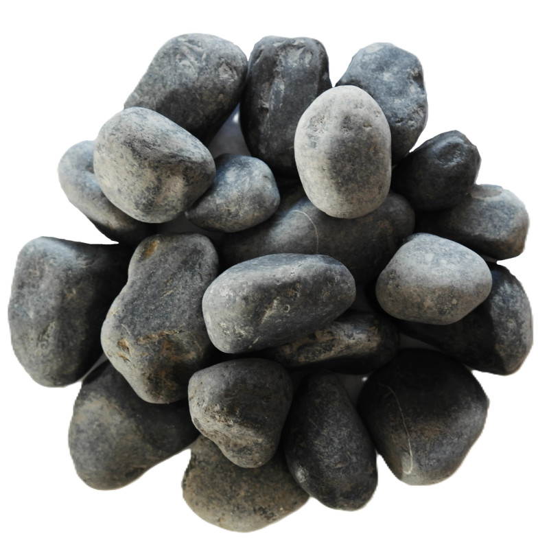 Galet Marbre Noir Ebano 25/40 - Galet Décoratif Noir Moyen Jardin | Livraison Rapide