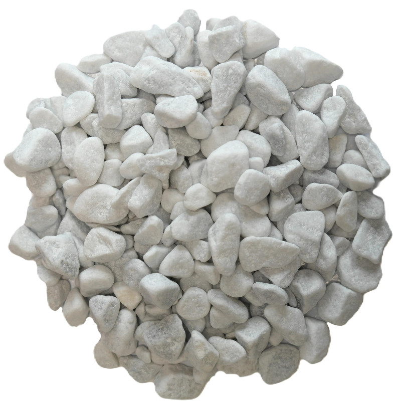 Galet Blanc Carrare 7/15 - Sac 10 kg ou 1 kg Marbre Pots Jardinières