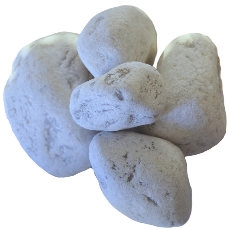 Galet Blanc Carrare 60/100 - Galet Décoratif Marbre Très Gros Jardin | Livraison Rapide