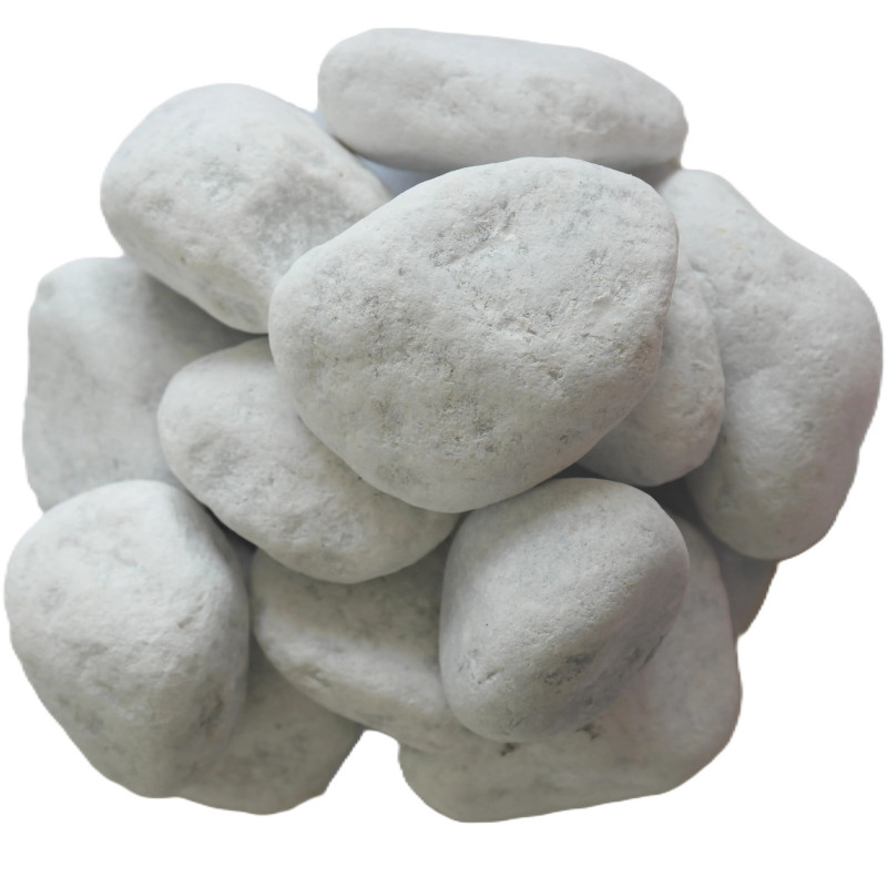 Galet Blanc Carrare 40/60 - Galet Décoratif Marbre Gros Jardin | Livraison Rapide