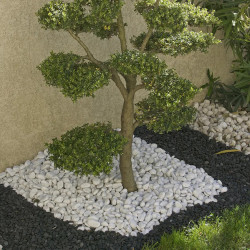 Galet Blanc Carrare 25/40 - Galet Décoratif Marbre Moyen Jardin | Livraison Rapide