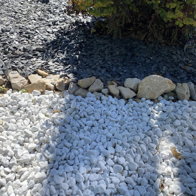 Galet Blanc Carrare 15/25 - Galet Décoratif Marbre Fin Jardin | Livraison Rapide