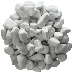 Galet Blanc Carrare 15/25 - Galet Décoratif Marbre Fin Jardin | Livraison Rapide