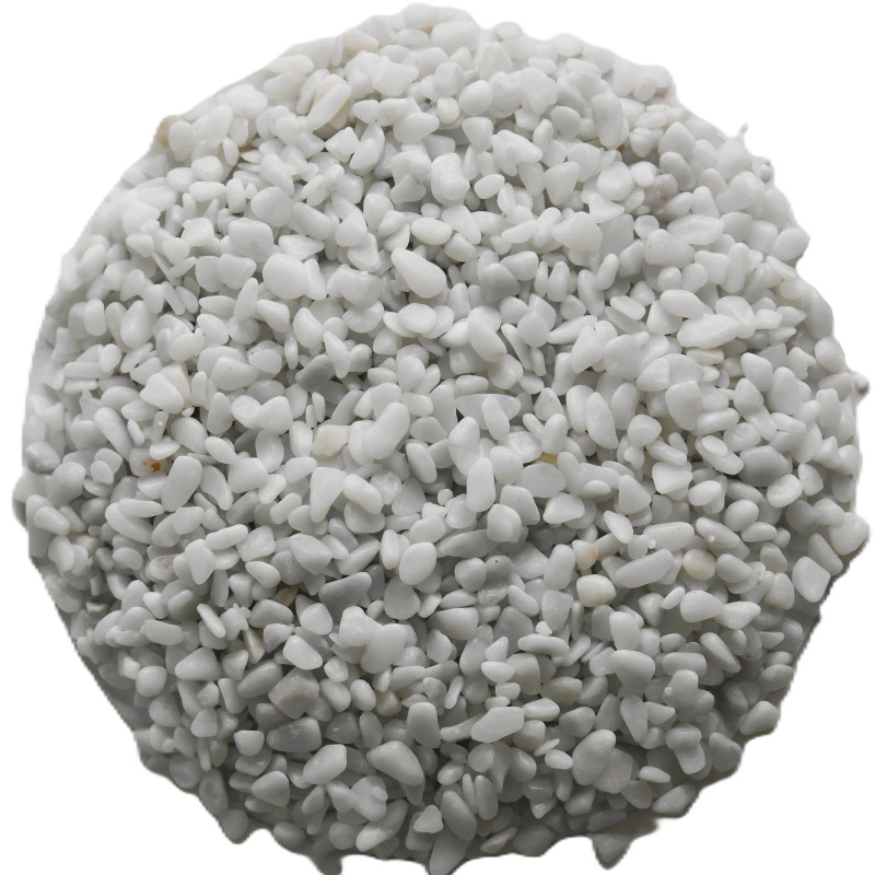 Galet Blanc Carrare 4/8 - Sac 5L pour Balcon et Terrasse