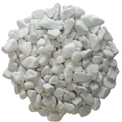 Galet Blanc Carrare 7/15 - Galet Décoratif Marbre Jardin | Livraison Rapide