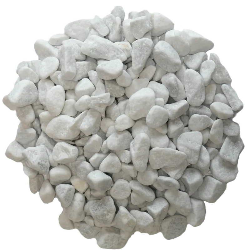 Galet Blanc Carrare 7/15 - Galet Décoratif Marbre Jardin | Livraison Rapide