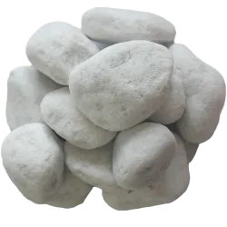Lot Galet Roulé Blanc Carrare 40/60 | 4 x 25 kg Marbre Déco Jardin
