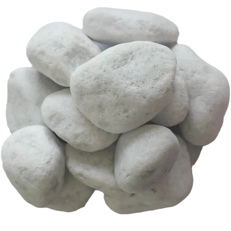 Lot Galet Roulé Blanc Carrare 40/60 | 4 x 25 kg Marbre Déco Jardin
