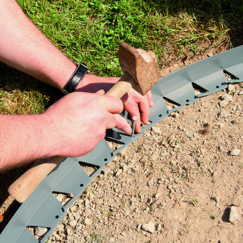 Bordure Tcourb' 200×4 cm | Séparation flexible PVC pour terrasse, jardinière et massif