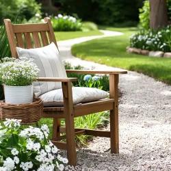 Lot 4×25 kg gravillon blanc calcaire 6/16 | Paillage lumineux terrasse et loggia