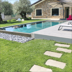 Pas Japonais Rectangle 40x61 - Grès Cérame Beige pour Jardin