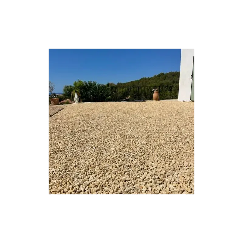 Lot Gravillon Jaune Calcaire 6/10 | 4 x 25 kg Déco Jardin Méditerranéen