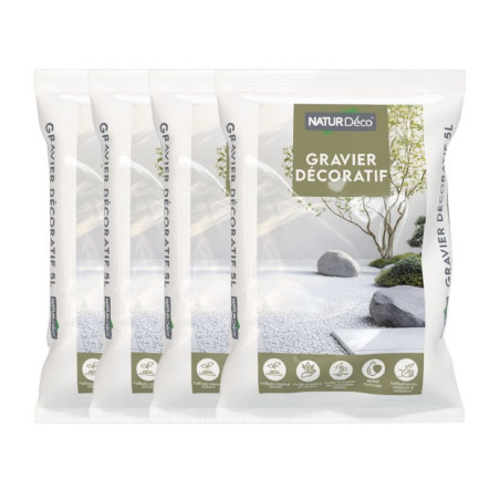 Lot gravillon gris mixte silico-calcaire 6/10 | 4 sacs 25 kg