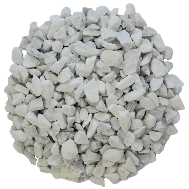 Lot Gravillon Blanc Carrare 8/12 - 4 x 25 kg Marbre Déco Jardin