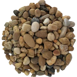 Lot Gravillon Roulé Jaune 8/16 - 4 x 25 kg Déco Jardin Méditerranéen
