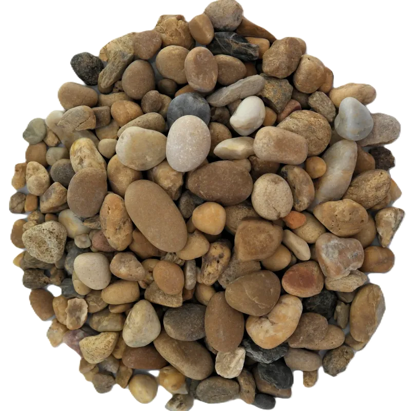 Lot Gravillon Roulé Jaune 8/16 - 4 x 25 kg Déco Jardin Méditerranéen