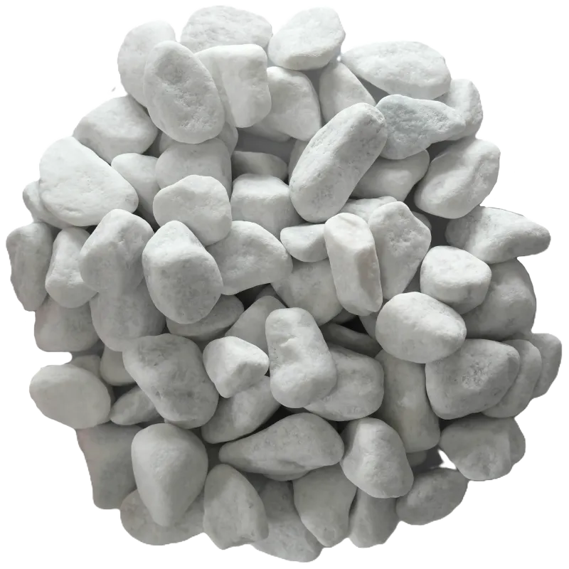 Lot Galet Roulé Blanc Carrare 15/25 - 4 x 25 kg Marbre Déco Jardin