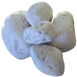Lot Galet Roulé Blanc Carrare 60/100 | 4 x 25 kg Marbre Monumental