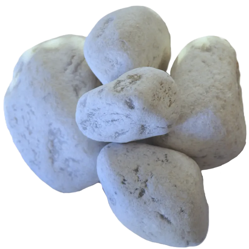 Lot Galet Roulé Blanc Carrare 60/100 | 4 x 25 kg Marbre Monumental