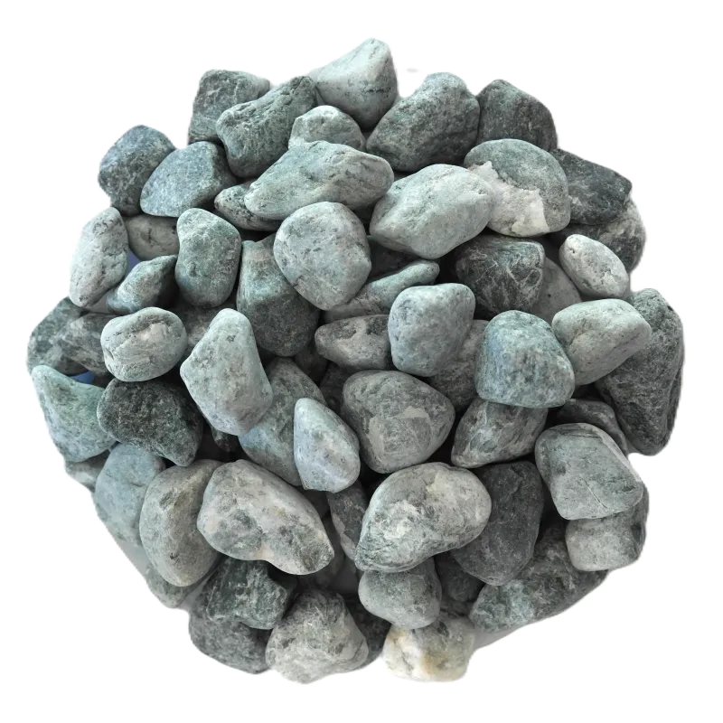 Lot Galet Roulé Vert des Alpes 15/25 | 4 x 25 kg Déco Jardin Naturel