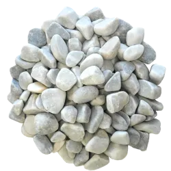 Lot 4×25 kg galet Ice Blue 15/25 | Paillage givré pour terrasse et loggia