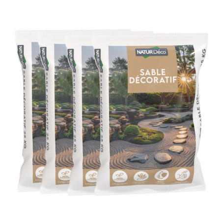 Lot sable décoratif jaune 0/2 mm | 4×25 kg pour jardinière, terrasse et composition zen
