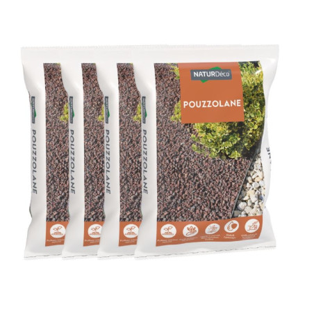 Lot Pouzzolane 16/25 | 4 x 30L Paillage Volcanique Décoratif
