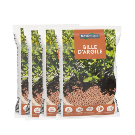 Lot Bille Argile 8/16 | 4 x 30L Drainage Hydroponie Professionnel