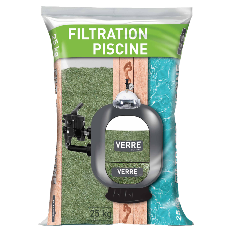 Verre Filtration Piscine 0,6/1,4 - Sac 25 kg Média Haute Performance