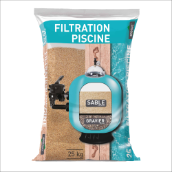 Sable Filtration Piscine 0,6/1,6 - Sac 25 kg Silice Calibrée Filtre