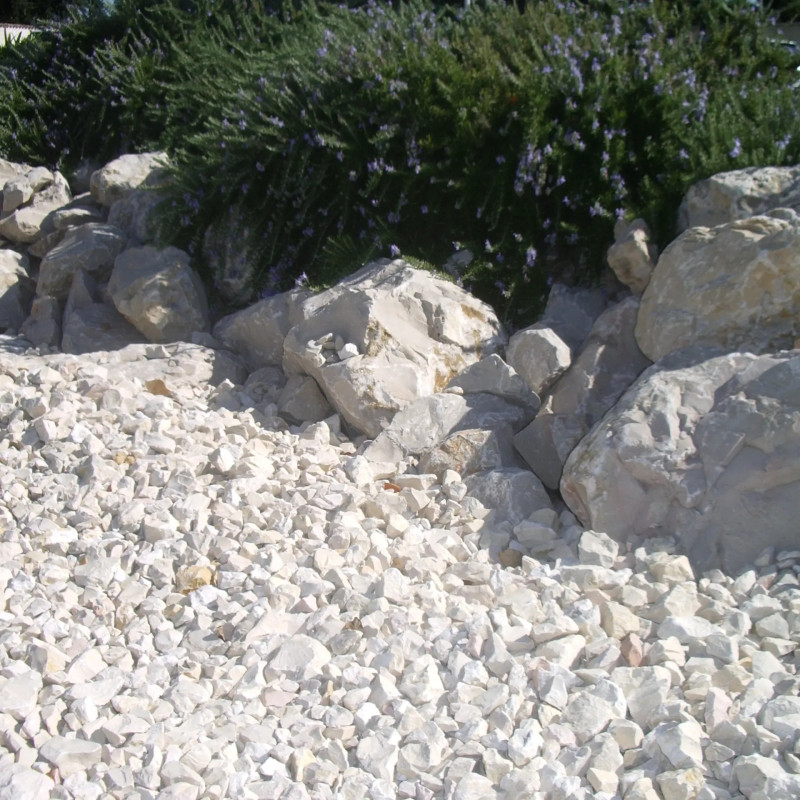 Balaste Blanc Carrare 50/70 - Gravier Marbre Décoratif Jardin | Stock Permanent