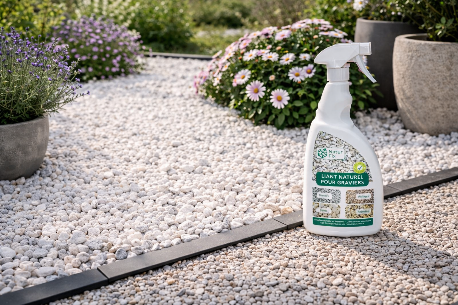 spray pour fixer gravier balcon sans envol