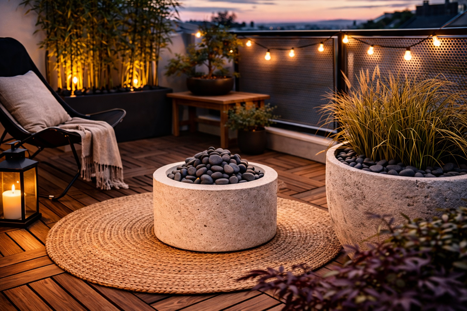 Créer une ambiance zen sur son balcon avec du gravier décoratif