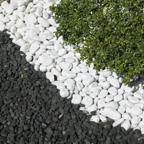 calibres de galets et graviers comparés selon la taille du pot